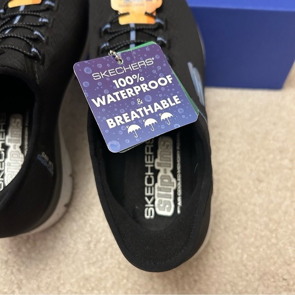 Skechers Waterproof Hands Free Slip-ins Summits-Best Choice Sneaker Black Sz 6.5 - Picture 10 of 12